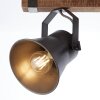 Brilliant-Leuchten Decca Plafondlamp Hout donker, Zwart, 2-lichts