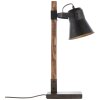 Brilliant-Leuchten Decca Tafellamp Hout donker, Zwart, 1-licht