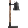 Brilliant-Leuchten Decca Tafellamp Hout donker, Zwart, 1-licht