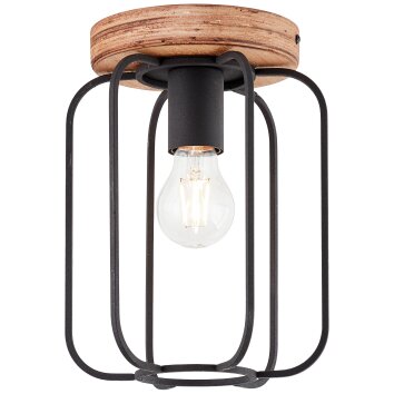 Brilliant-Leuchten Tosh Plafondlamp Hout donker, 1-licht