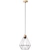 Brilliant-Leuchten Drewno Hanglamp Hout licht, Zwart, 1-licht