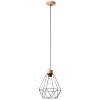 Brilliant-Leuchten Drewno Hanglamp Hout licht, Zwart, 1-licht