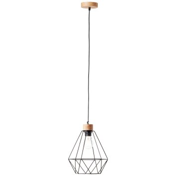 Brilliant-Leuchten Drewno Hanglamp Hout licht, Zwart, 1-licht