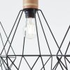 Brilliant-Leuchten Drewno Hanglamp Hout licht, Zwart, 3-lichts