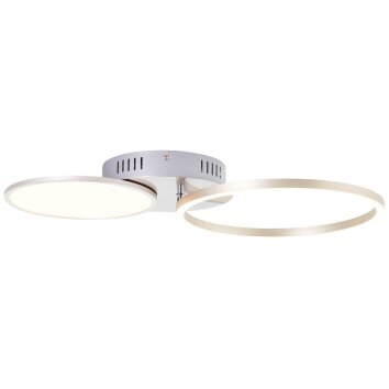 Brilliant-Leuchten Virtus Plafondlamp LED Zilver, 1-licht