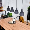 Malabe Hanger Hout donker, Zwart, 4-lichts