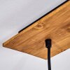 Malabe Hanger Hout donker, Zwart, 4-lichts