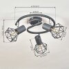 Gullspang Plafondlamp Antraciet, Chroom, 3-lichts
