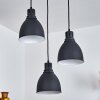 Malabe Hanger Hout donker, Zwart, 3-lichts