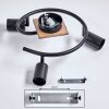 Maidford Plafondlamp Hout donker, Zwart, 3-lichts