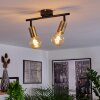 Maidford Plafondlamp Messing, Zwart, 2-lichts