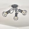 Baripada Plafondlamp Grijs, 3-lichts