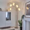 Antillo Staande lamp Nikkel mat, 5-lichts, Stoffen lampenkap