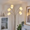 Antillo Staande lamp Nikkel mat, 5-lichts, Stoffen lampenkap