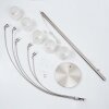 Antillo Staande lamp Nikkel mat, 5-lichts, Stoffen lampenkap