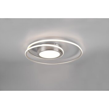 Trio-Leuchten Yava Plafondlamp LED Nikkel mat, 1-licht, Afstandsbediening