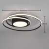 Trio-Leuchten Yava Plafondlamp LED Zwart, 1-licht, Afstandsbediening