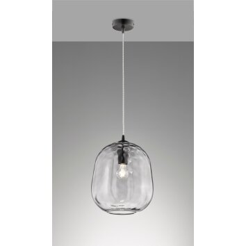 Fischer-Honsel Bretagne Hanglamp Zwart, 1-licht