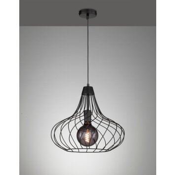 Fischer-Honsel Perle Hanglamp Zwart, 1-licht