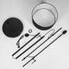 Chassagne Staande lamp Zwart, 1-licht, Stoffen kap
