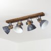 Orny Plafondlamp Grijs, Hout donker, 4-lichts