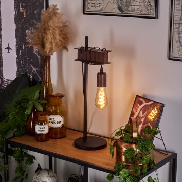 Barbengo Tafellamp Roest, Zwart, 1-licht