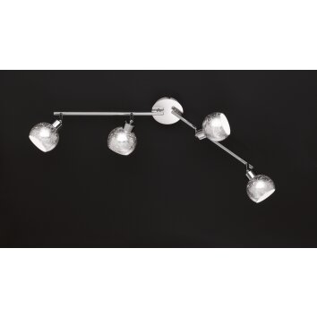 Wofi FARA Plafondlamp Zilver, 4-lichts