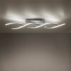 Leuchten-Direkt LOLAsmart-SWING Plafondlamp LED Staal geborsteld, 2-lichts, Afstandsbediening, Kleurwisselaar