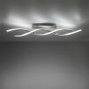 Leuchten-Direkt LOLAsmart-SWING Plafondlamp LED Staal geborsteld, 2-lichts, Afstandsbediening, Kleurwisselaar