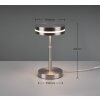 Trio-Leuchten Franklin Tafellamp LED Nikkel mat, 1-licht
