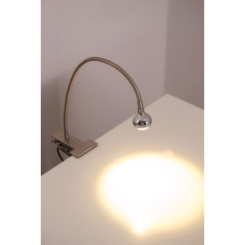 Lina Klemlamp LED Nikkel mat, 1-licht