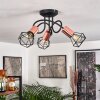 Baripada Plafondlamp Zwart, 3-lichts