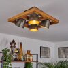 Gressot Plafondlamp Natuurlijke kleuren, Nikkel mat, 4-lichts