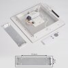 Madrier Plafondlamp LED Nikkel mat, Wit, 1-licht, Afstandsbediening