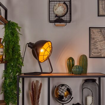 Malix Tafellamp Zwart, 1-licht