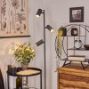 Javel Staande lamp Grijs, houtlook, Zwart, 3-lichts