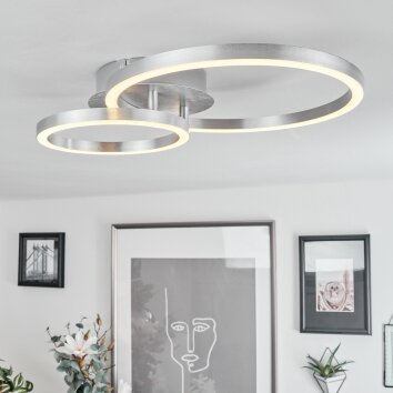 Sorte Plafondlamp LED Nikkel mat, 1-licht