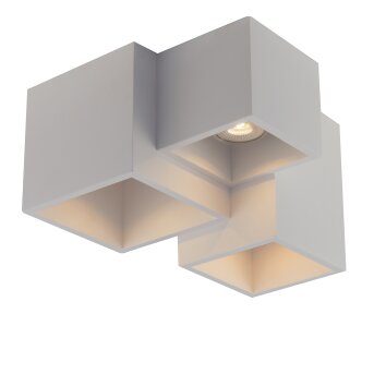 Luce-Design Foster Plafondlamp kan worden geverfd met in de handel verkrijgbare verven, Wit, 3-lichts