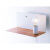 Luce-Design Flash Muurlamp Hout donker, Wit, 1-licht