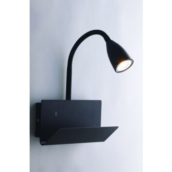 Luce-Design Gulp Muurlamp Zwart, 1-licht