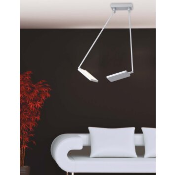 Luce-Design Book Plafondlamp LED Zilver, 2-lichts