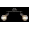 Globo OTTILIE Plafondlamp Donkerbruin, Nikkel mat, 2-lichts