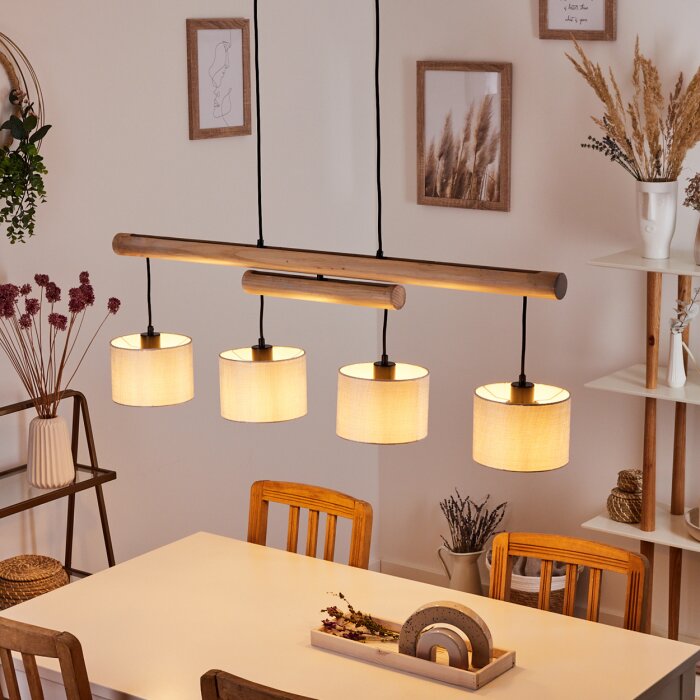 Bigandie Hanger Natuurlijke kleuren, Zwart, 4-lichts