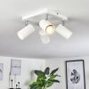 Zuoz Plafondlamp Chroom, Wit, 4-lichts