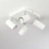 Zuoz Plafondlamp Chroom, Wit, 4-lichts