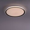 Leuchten-Direkt LOLAsmart-KARI Plafondlamp LED Zilver, 1-licht, Afstandsbediening, Kleurwisselaar
