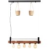 Brilliant-Leuchten Bankwood Hanglamp Zwart, 5-lichts