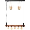 Brilliant-Leuchten Bankwood Hanglamp Zwart, 5-lichts