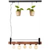 Brilliant-Leuchten Bankwood Hanglamp Zwart, 5-lichts