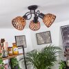 Aeschi Plafondlamp Natuurlijke kleuren, Zwart, 3-lichts